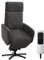 Cavadore TV-Sessel Cobra mit 2 Motoren, Akku + Aufstehhilfe / Fernsehsessel mit Liegefunktion, Relaxfunktion + Fernbedienung / Sternfuß, belastbar bis 130 kg / 71 x 110 x 82 / Lederoptik, Dunkelgrau