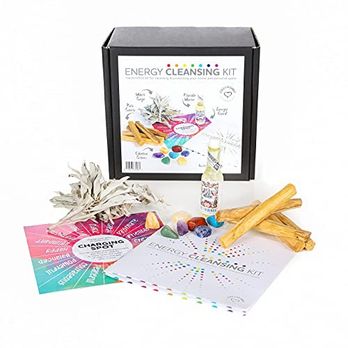 Energy Cleansing Smudge KIT Jiri & Friends Weißer Salbei und Palo Santo und Räucherset White Sage Räucherwerk Florida Water Perru mini