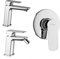 Paini Nove Set Miscelatori Lavabo Clic-Clac + Bidet + Doccia Incasso 1 Uscita Cromato - Piletta e Flessibili