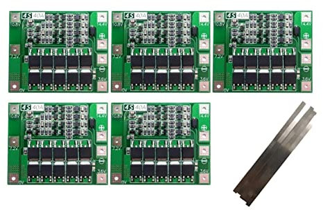 5 pièces 4S 40A 14.8V 16.8V 18650 Carte de Protection de Batterie au Lithium BMS PCB + 5 pièces Bande de Nickel