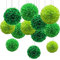 CC wonderland zone 12 Stück Grün Seidenpapier Pompons,Papier Pom Poms Seidenpompons für Party Deko,St. patrick's day Deko