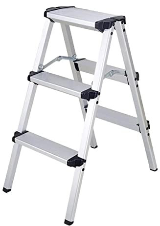 TREPPE Leiter aus Aluminium, faltbar, doppelseitig, 3 Stufen