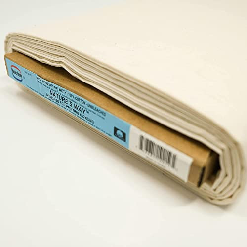 Roc-lon 408BOLT Musselin, ungebleicht, 100% Baumwolle, 119/122 cm Baumwollstoff, Cremeweiß, 25 yards Bolt