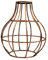 DC VOLTAGE Metal Wire Cage Ceiling Light Shade Easy Fit Lamp Shade, Ceiling Hanging Indoor Pendant Light Lampshade for Living Room, Bedroom, Restarurants (Brushed Copper)
