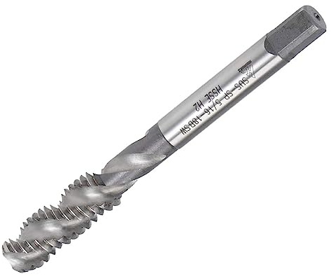 TOP-VIGOR Taraud fileté à cannelure hélicoïdale BSW 5/16-18, taraud de filetage métrique pour machine à filetage H2, taraud de fraisage à filetage non revêtu HSS-Cobalt (5 % Co), filetage non revêtu