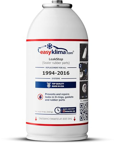 EasyKlima LeakStop Reparación de Fugas de Aire Acondicionado - Sellador No Tóxico para Piezas de Caucho - Detenga Las Fugas Rápidamente - Utilizar Antes de Air con Regas Kit