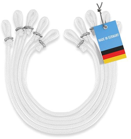 FBS Fahnenschlingen - Fahne Befestigung - Robuste Fahnenbefestigung für Fahnenmaste bis 100 mm Durchmesser - Geräuschloser Flaggenhalter Made in Germany (5 Stück)