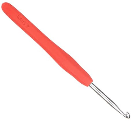 Coopay Häkelnadeln 4,5 mm, 1 Stück Bunt Metall Häkelnadel, Ergonomische Häkelnadeln mit Weichen Griff und Hochwertige Aluminium Häkeln, Häkelnadeln für Arthritische Hände, TPR Griff Häkelnadel 4,5 mm