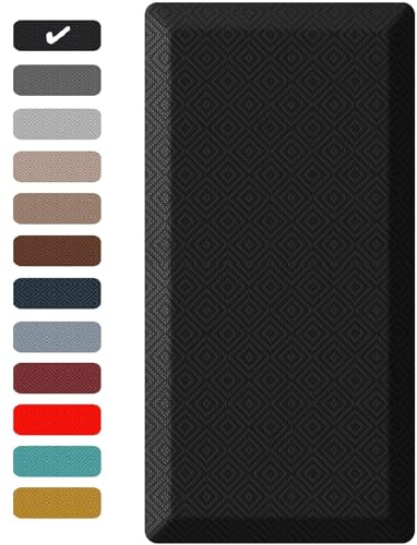 Ophanie Kitchen Mats for Floor,3/4 inch Thick,20x32 Anti Fatigue Cushioned Mat,Kitchen Rugs,Waterproof,Comfort Ergonomic Standing Mat for Office,Home,Sink with 99+ Pairs of Anti-Slip Bottom Ridges