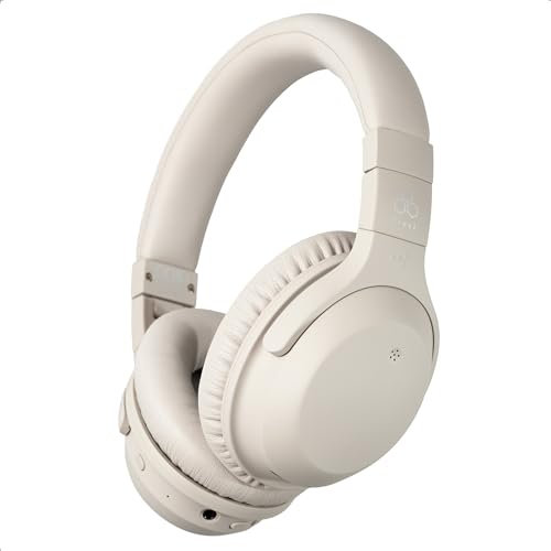 final UX2000 Wireless Active Noise Cancelling Headphones, Bluetooth Over-Ear with Deep Bass, 45H Battery, Comfort Fit, Foldable Design, for Travel, Work & Music Lovers, Cream
