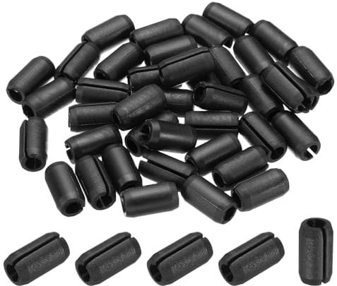 QUARKZMAN Piedini per Griglia Lavello Cucina, 40pz 5mm ID x 8mm OD Gommini di Ricambio in Gomma per Protezione Griglia Lavello, Nero