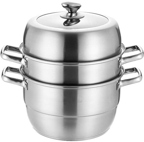 ZQNDFAC Cuit Vapeur Generic Cuiseur Vapeur en Acier Inoxydable 304 - Cuiseur Vapeur épais - Grande cuisinière à gaz - Cuisinière à Induction Couscoussier