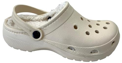 Ladies Womens Clogs Fur Lined Slip ON Cosy Garden House Slippers Mules Sandals