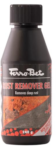 Ferro-bet Rust Remover Converter for metal – 240g - Thick Liquid Non-Drip Gel Formula -Clings on Vertical surfaces - Converts Rust into a Ready to Paint Surface - Trusted Norwegian Product Since 1955
