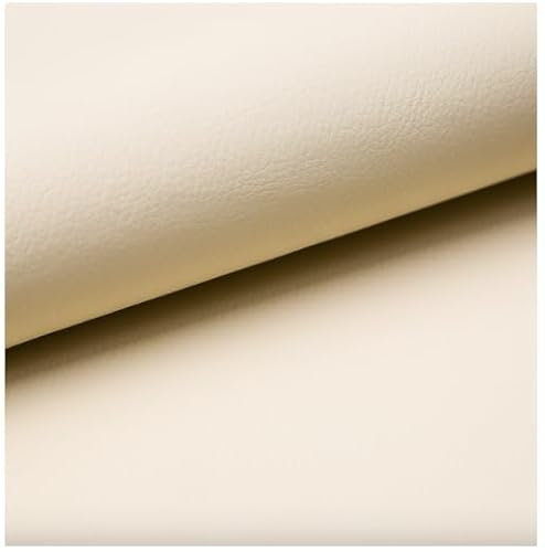 TAPHICEROS Leder Reparatur Set | Cremig, 1000cm x 140cm | Meterware Kunstleder Lederreparatur Lederflicken Set Hochwertiges Lederflickenset für Autositz Sofa Möbel Bürostuhl DIY