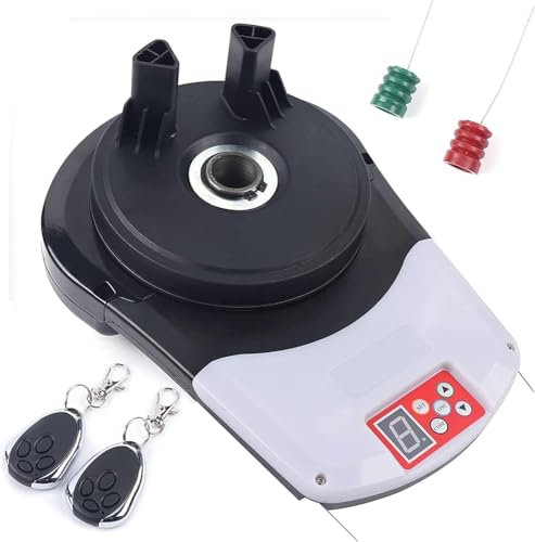 Automatic Roll Up Door Opener Motor Automatic Roll Up Door Opener Motor with 2 Remote, Auto Garage Roller Door Motor Gate Opener Roller Shutter Built-in Motor for Garage Warehouse Store Barn Farm