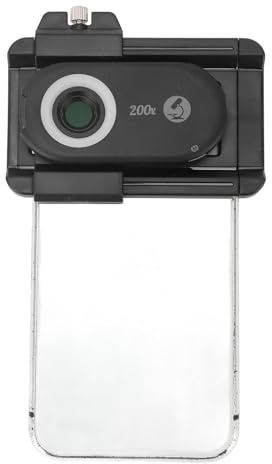 Telefon Mikroskop Objektiv, 200x Nano Zoom Telefon Mikroobjektiv mit CPL Objektiv und LED Licht, Geeignet für Telefone mit Breiten von 71 105 Mm
