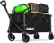 SLIDBEAT XL Bollerwagen Faltbar, 120L Faltbarer Bollerwagen All Terrain Räder 120KG Bollerwagen mit Verstellbarem Griff, Klappbar aus Vier Richtungen Für Strand Garten Camping Shopping