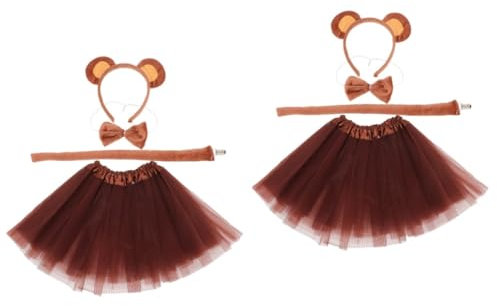 BESTYASH 2 Sätze Bären-stirnband-set Horn Partygeschenke Tragen Ratte Wolf Tragen Kaninchen Farbiges Bärenohren-stirnband Stirnband Bärenohren-stirnband Mit Plüsch