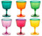 H&H Set 6 Calici in acrilico colorati cl 25