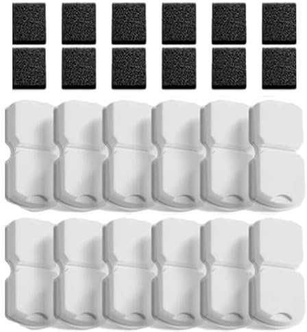 GIOTOHUN Filtro Fuente para Gatos: 24 Filtros Fuente Gatos - 12 Carbón Filtros + 12 Esponjas - Bebedero Gato Filtro - Filtración Múltiple - Adecuado para Dispensador Agua Gato Acero Inoxidable
