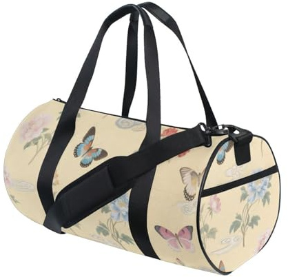 Japanische bunte Blumen Schmetterlinge Seesack Reise Übernachtung Handgepäcktasche Sport Multifunktional