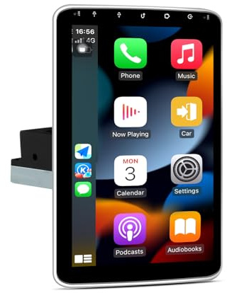 AWESAFE Android 13.0 [2GB+32GB] Radio de Coche 1 DIN Universal con Pantalla Táctil Giratoria de 10.1 Pulgadas, con Carplay/AndroidAuto/Mandos de Volantes/WiFi/GPS/Bluetooth/DSP/RDS/USB/FM/MirrorLink