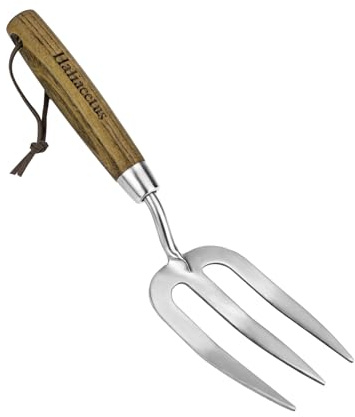 Haliaeetus Garden Hand Fork, 12.3'' Hand Weeding Fork with Sharp Tine