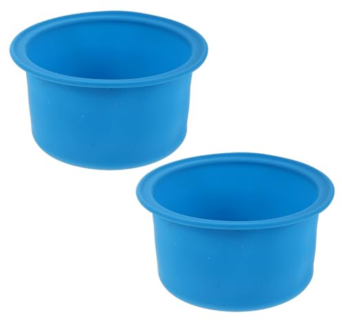 Zerodeko 2pcs Blue Silicone Wax Melt Liners 4.7x2.5 Reusable Non-stick Insert for Small Waxing Pots, Mini Wax Heater Replacement for Home Hair Removal Use