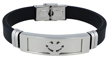 Akzent Armband Unisex - Premium Armband Unisex in Schwarz aus Silikon, 100% Wasserfest & Hautverträglich