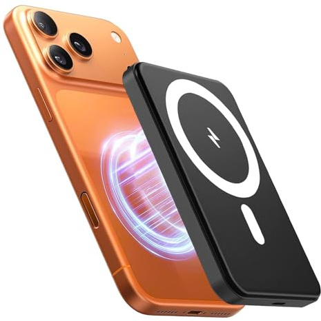 Power Bank, 10000mAh Magnetic Portable Charger for Magsafe, Fast Charging Compact High-Speed Battery Pack, Ultra-Slim Wireless Powerbank for iPhone 17/16/15/14/13/12 Pro Max Series, Samsung, Android