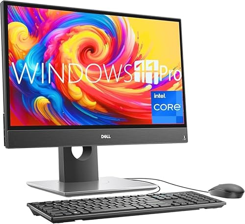 Dell Optiplex 3280 - Computer desktop tutto in uno, con schermo da 21,5, Intel Core i7-10700T, 8 GB di RAM, 512 GB SSD, WiFi, Bluetooth, tastiera QWERTY US, Windows 11 Pro (ricondizionato)