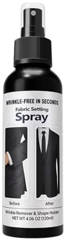 100ml Fabric Refresher & Wrinkle Release Spray,Anti Static & Crease Spray for Clothes,Quick Smoothing Agent,Fabric Freshener Spr/ay for Home,Travel,T-Shirts,Dresses,Anti Crease Sp/ray for Clothes