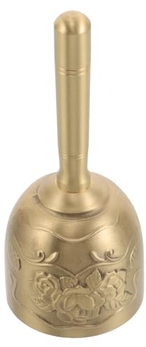 ERINGOGO Vintage mässingshandklocka - 3,94 högljudd ringklocka - servicehandklocka för sängkanten, middag, bröllop, julfestgåvor