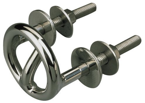 MarineNow Marine Transom Mount Ski Tow Boat Hook 316 Stainless Steel 2.5 inch Diameter