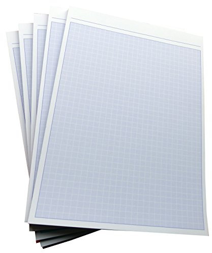 Druckerei Scharlau 3x Notizblocks negativ kariert in BLAU - Notizen - 50 Blatt, DIN A5, 50 Blatt, Qualitäts-Offset-Papier 80g/m² (22743)