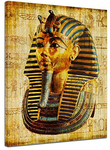 Wandbild - Pharao - Ägypten - Bild auf Leinwand 40 x 50 cm - Leinwandbilder Bilder als Leinwanddruck Städte & Kulturen Afrika - altes Ägypten - Pharaonenmaske