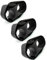Forrader Pack of 3 Universal Flashlight Helmet Holder Mount Bracket Clamp Holder Torch Straight Handle for Attaching a Flashlight to Bike Helmet, Black
