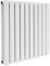 NRG 600x590 Oval Column Designer Radiator Bathroom Central Heating Double Panel White
