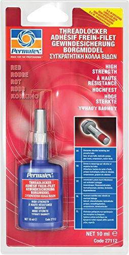 Permatex Gewinde- Sicherung + Kleber ROT 10ml HOCHFEST original - 27112PER