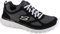 Skechers Men's Burns Agoura Sneaker, Black Leather/ Mesh/ White Trim, 11 UK