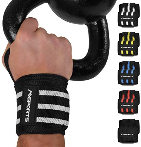 MSPORTS Handgelenkbandage 2er Set Handgelenkstütze verstellbare Handbandage für Frauen und Männer geeignet | zur wirkungsvollen Unterstützung und Entlastung | Handgelenkschoner (Weiß)