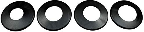 SN-TEC Große Abdeck Rosetten Rund, Kunststoff Schwarz, Durchmesser Aussen 90mm, Innen wählbar 34 | 42 | 43 | 48mm (10 Stück) (Innendurchmesser: 48mm)
