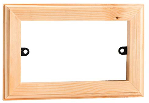 Varilight XKD Surface Mounted Pattress Box Double Kilnwood Unfinished Wood