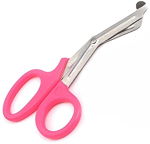 Comdent Tuff Cut EMS verktygssaxar 18 cm, perfekt för paramedik, bandage, sjuksköterskor, hushåll, veteraner, kontor, skolor, plasthandtag verktygssaxar, 18 cm, Rosa, 1
