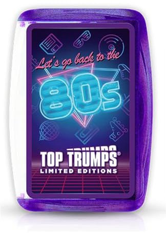 Top Trumps 1980er Jahre Limited Edition Kartenspiel, besuchen Sie die 80er Jahre neu und erfahren Sie Fakten über E.T, Ghostbusters, Walkman, Zauberwürfel und Pac-Man, pädagogisches Geschenk und