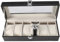 Tissting Uhrenbox Herren Damen, Leder Uhrenbox mit 6 Fächern Armbanduhr PU Leder Box Fall Herrenuhr Display Box für 6 Uhren Kasten