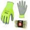 Vgo... 15Pairs Safety Work Gloves,Gardening Gloves,Polyurethane Coated,Dipping Gloves,Latex Free(Size XL,Fluorescent Yellow,PU2103)