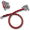 EBROM Batteriekabel Pluskabel + Polklemme Schnellverschluss, 35 mm² rot Schnellverbinder, ab 30 cm bis 8 m, Ringösen/Kabelschuhe M6/M8/M10/M12 oder Aderendhülse, Auswahl: 35mm2, 370 cm Kabelschuh M6