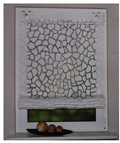 Home Wohnideen Raffrollo Rosanna Raffrollo Raffgardine Sonnenschutzrollo 135 x 95 (HxB) cm weiß
